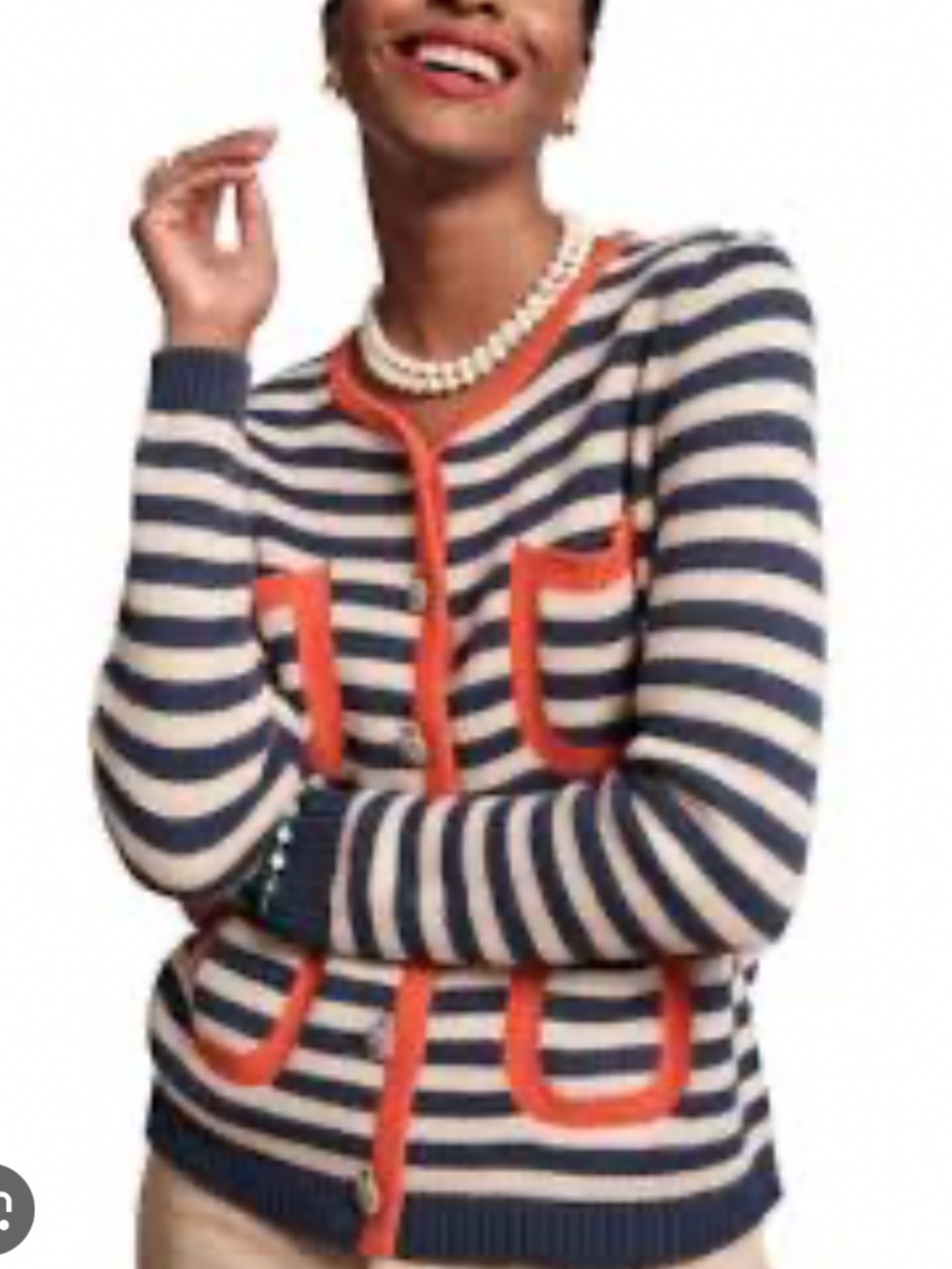 NWT, FRANCES VALENTINE, PIERRE SWEATER STRIPE, COTTON/CASHMERE